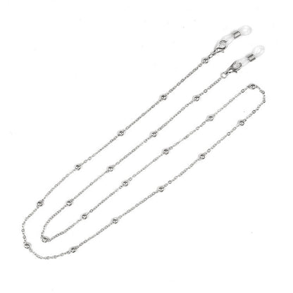 Stilsicheres Brillenband Aus Edelstahl mit Perlenförmigen Designelementen Brehn