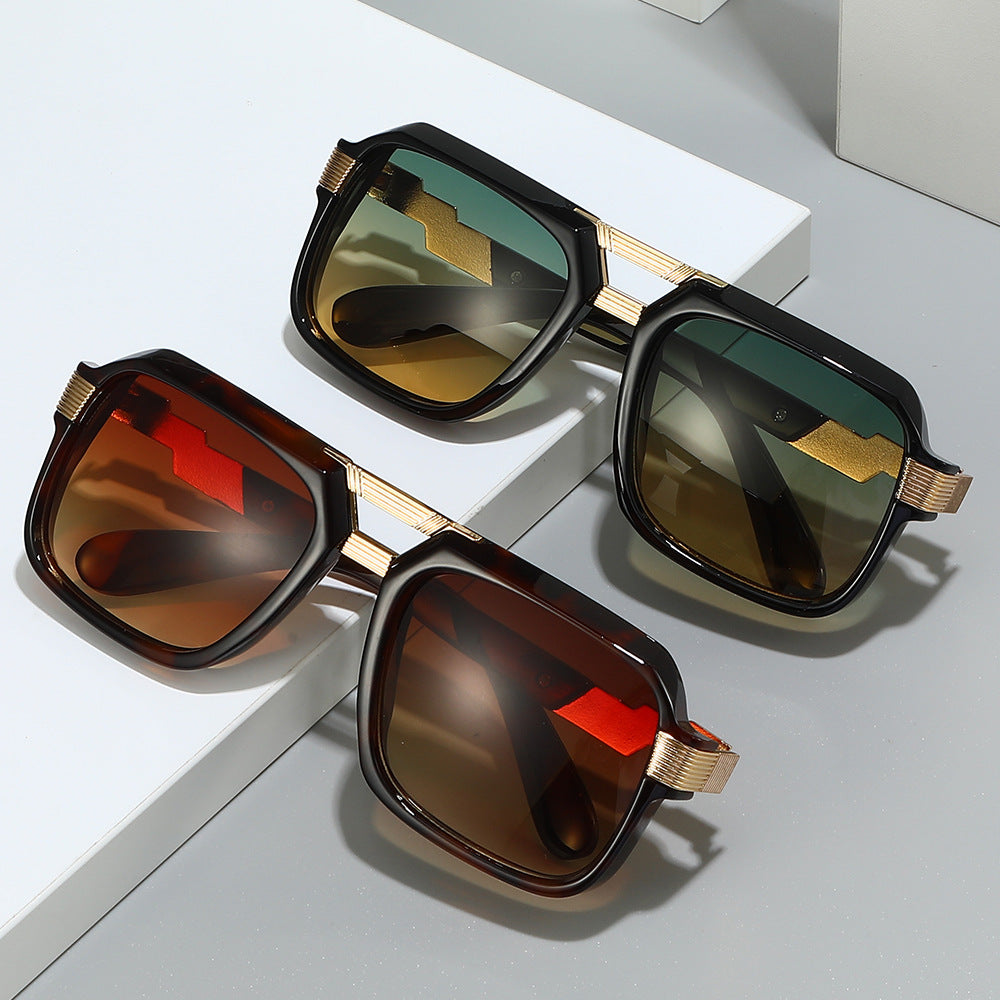 Oversized quadratische Sonnenbrille mit metallischen Details Brehn