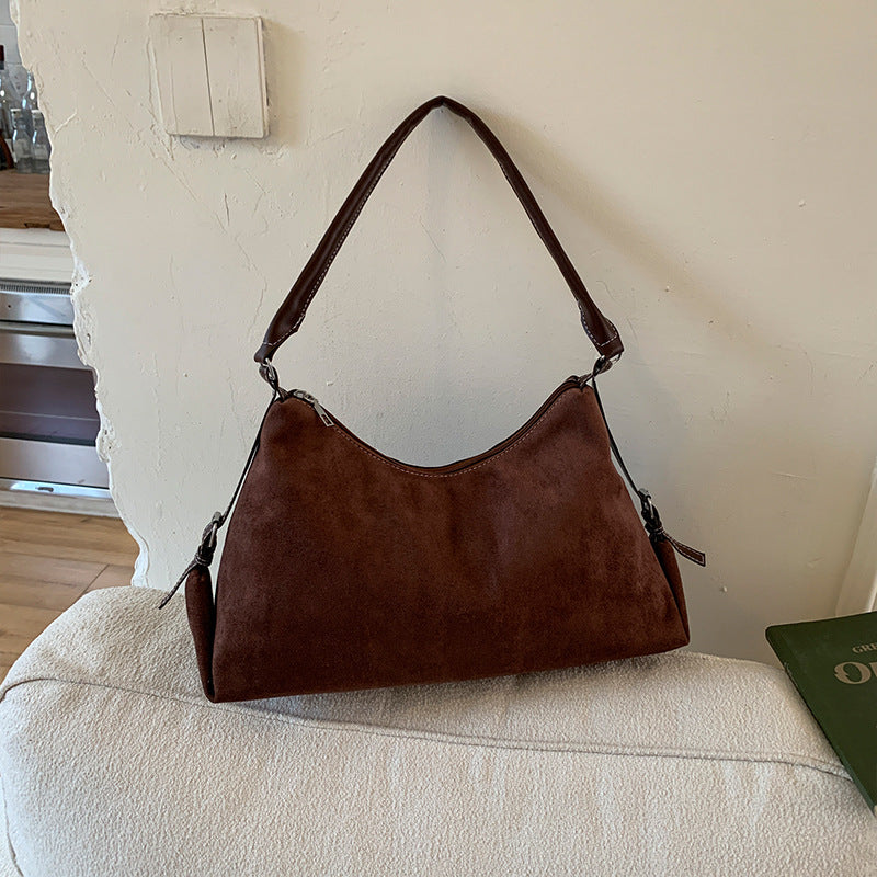 Elegante Wildleder Hobo-Handtasche