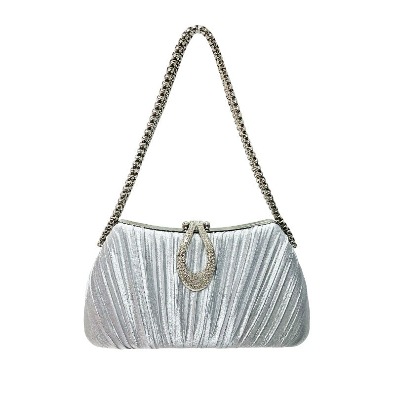 Falten Satin Abend Handtasche