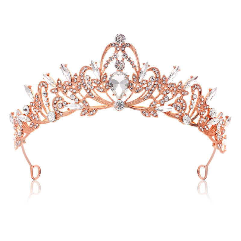 Damen Elegante Haarkrone mit filigranen Kristallverzierungen Brehn