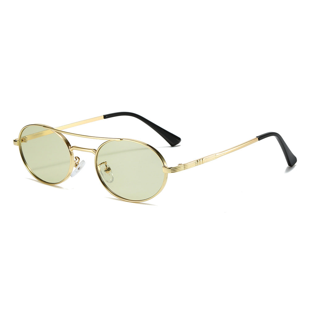 Damen Modische Oval-Sonnenbrille im minimalistischem Design Brehn