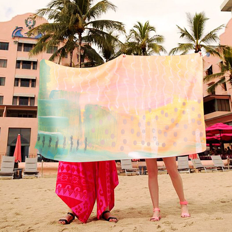 Stranddecke mit kreativem Kunstdesign Brehn