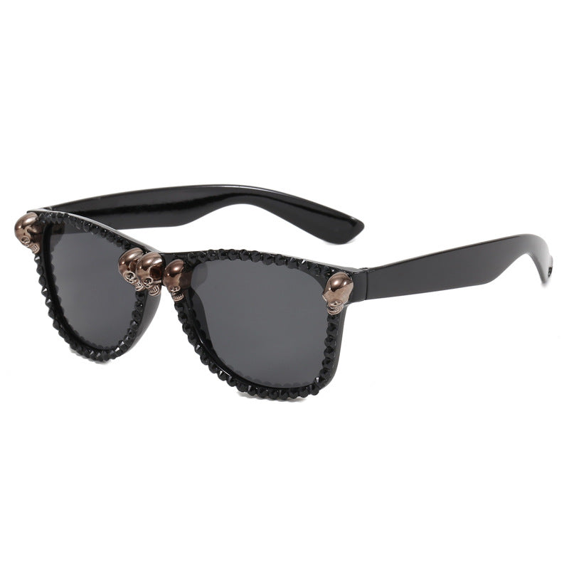 Damen extravagante Sonnenbrille mit Kristallverzierungen Brehn