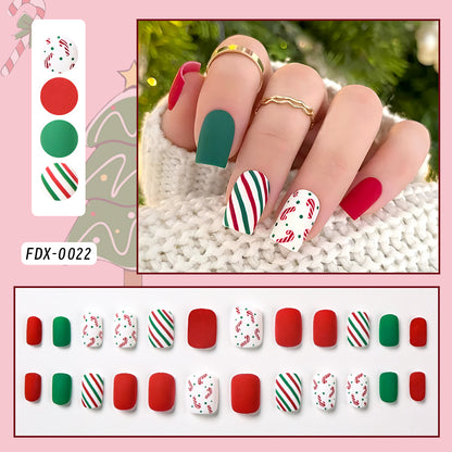 Festliches Feiertags-Themen Druck-Nagel-Set