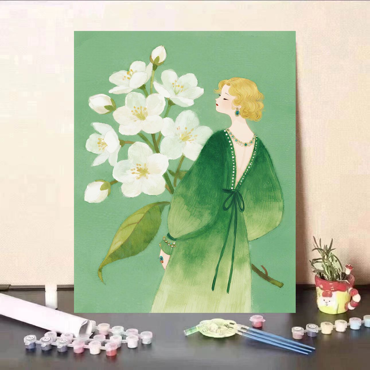 Florales DIY Ausmal-Set nach Zahlen Brehn