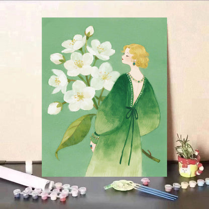 Florales DIY Ausmal-Set nach Zahlen Brehn
