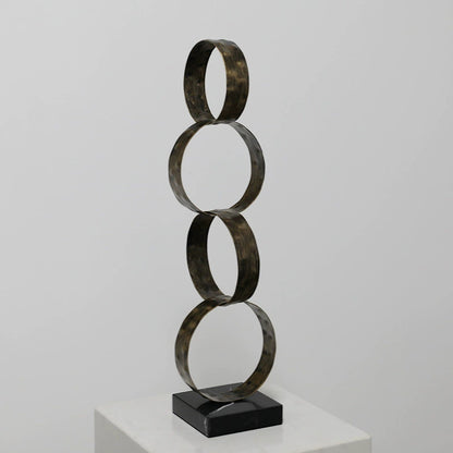 Moderne geometrische Metallsulptur