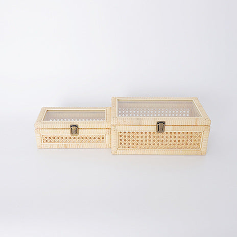 Handgearbeitete dekorative geflochtene Aufbewahrungsbox Brehn