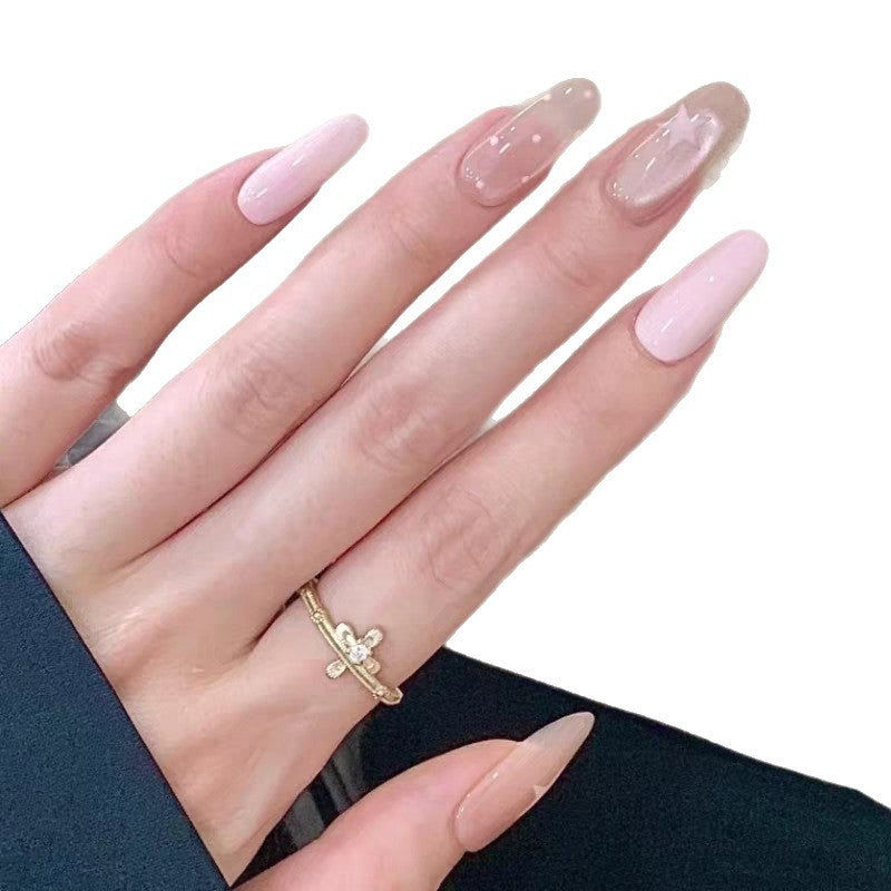 Stylisches Press-On Nagelkunst-Set mit Sternakzenten Brehn