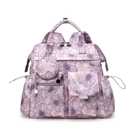 Multi-Taschen Blumen Design Rucksack Brehn