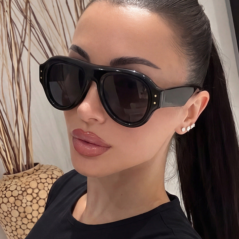Damen ausgefallene Sonnenbrille im Retro-Stil Brehn
