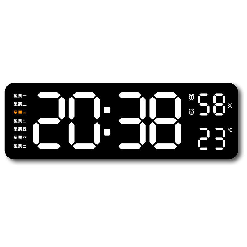 Digitaler Wandwecker mit Temperatur- und Luftfeuchtigkeitsanzeige Brehn