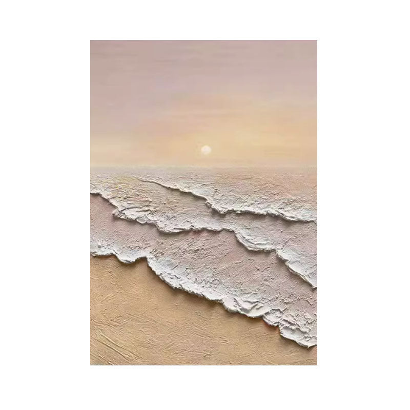 Texturierte Küsten Sonnenuntergang Wandkunst