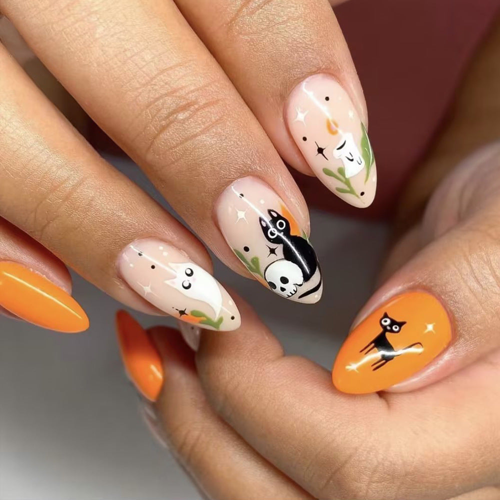 Künstlerische Press-On Nagelkunst mit fantasievollen Tierdesigns Brehn