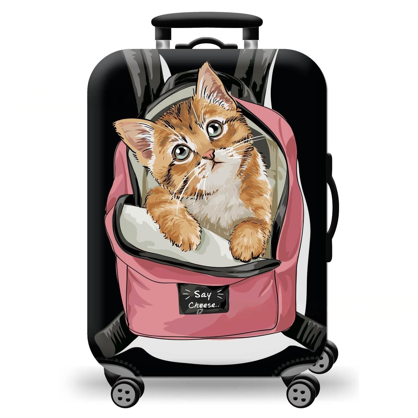 Unisex Hartschalenreisekoffer mit verspieltem Katzenmotiv Brehn