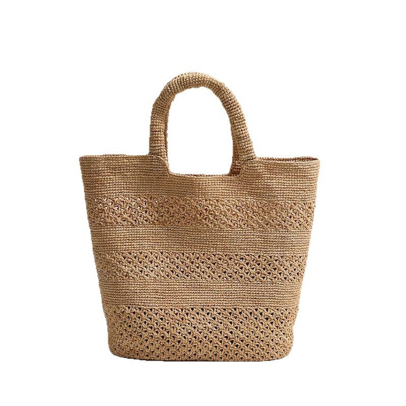 Handgefertigte Strandtasche Aus Geflochtenem Naturmaterial Brehn