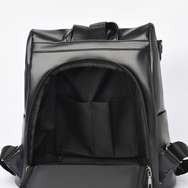 Vielseitiger Strukturierter Leder Rucksack Brehn
