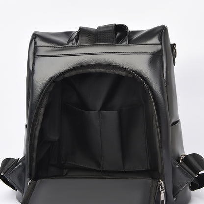 Vielseitiger Strukturierter Leder Rucksack Brehn