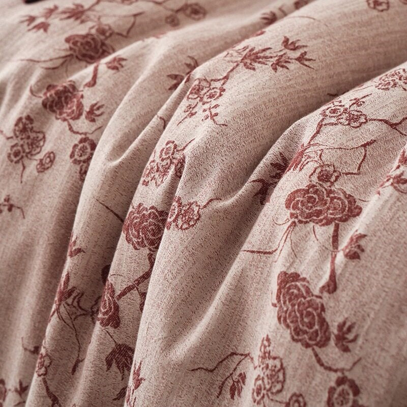 Bettwäsche-Set aus atmungsaktivem Baumwollsatin mit feinem Mosaik‑Kachelprint und Wendefunktion