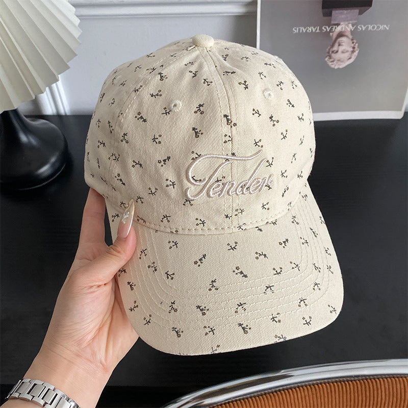 Damen Trendy Floral Print Baseball Cap Brehn