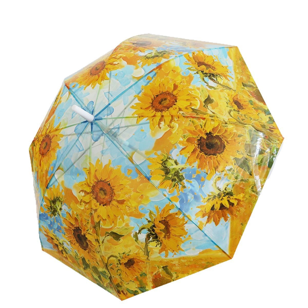 Damen Faltbarer Regenschirm mit verspieltem Sonnenblumenmotiv Brehn