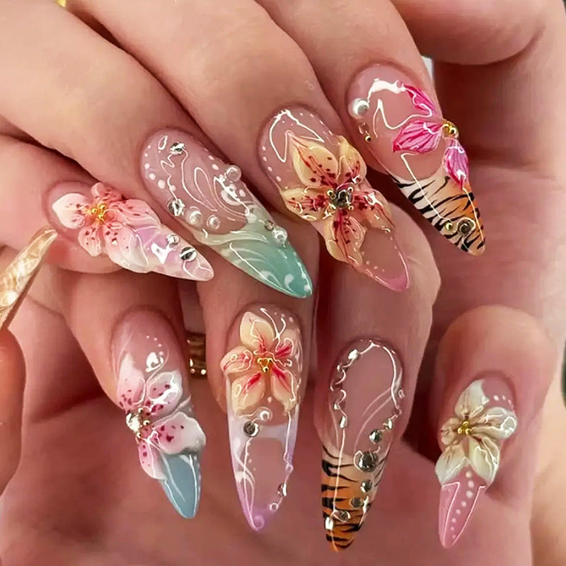 Premium Dekorative Press-On Nagelset Brehn
