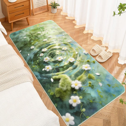 Blumige wasserfeste Bereichsmatte