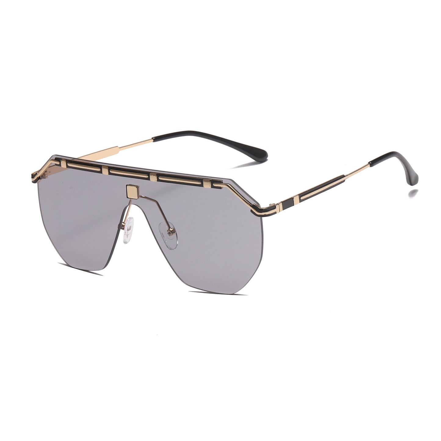Damen geometrische Oversized-Sonnenbrille Brehn