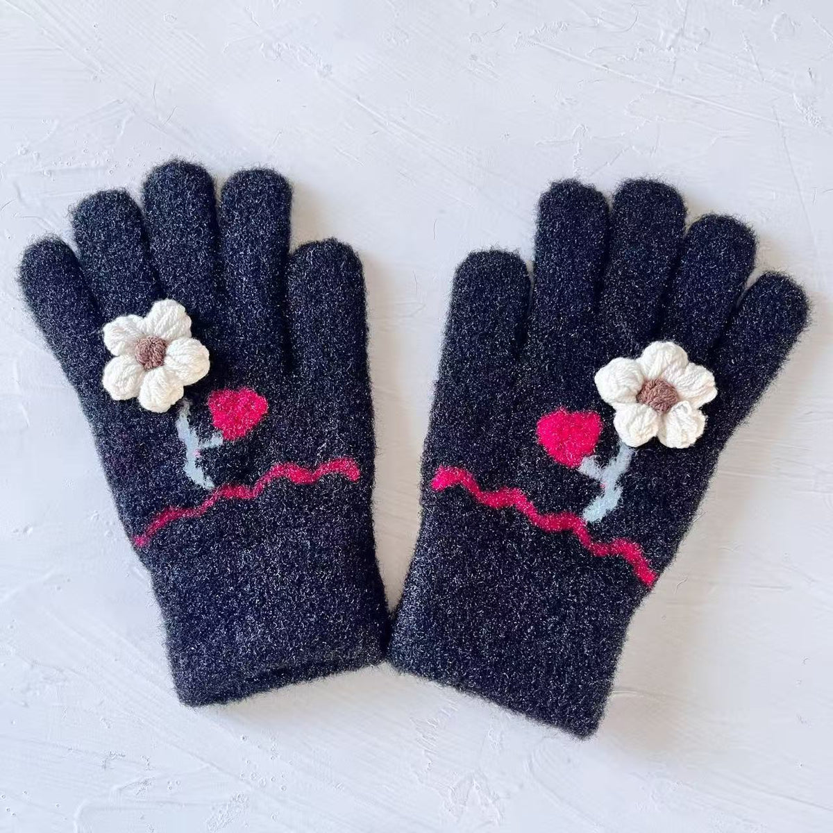 Schmetterlingsverzierte Touchscreen-Handschuhe Brehn