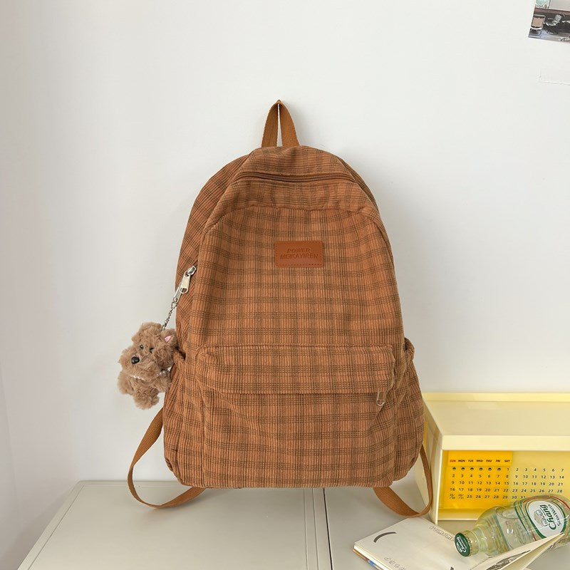 Lässiger karierten Schulrucksack