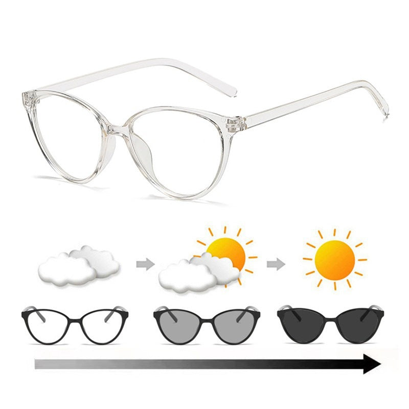 Damen modische lichtempfindliche Katzenaugenbrille Brehn
