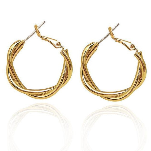 Elegante Spiral-Ohrringe Aus Hochwertigem Metall Brehn