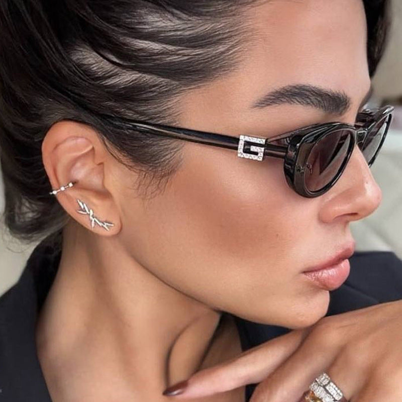 Damen Cat-Eye Sonnenbrille mit stilvollem Rahmen und luxuriösen Akzenten Brehn