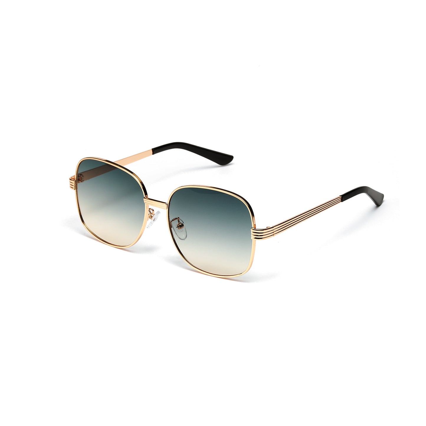 Damen modische kantige Sonnenbrille mit luxuriösem goldenen Rahmen Brehn