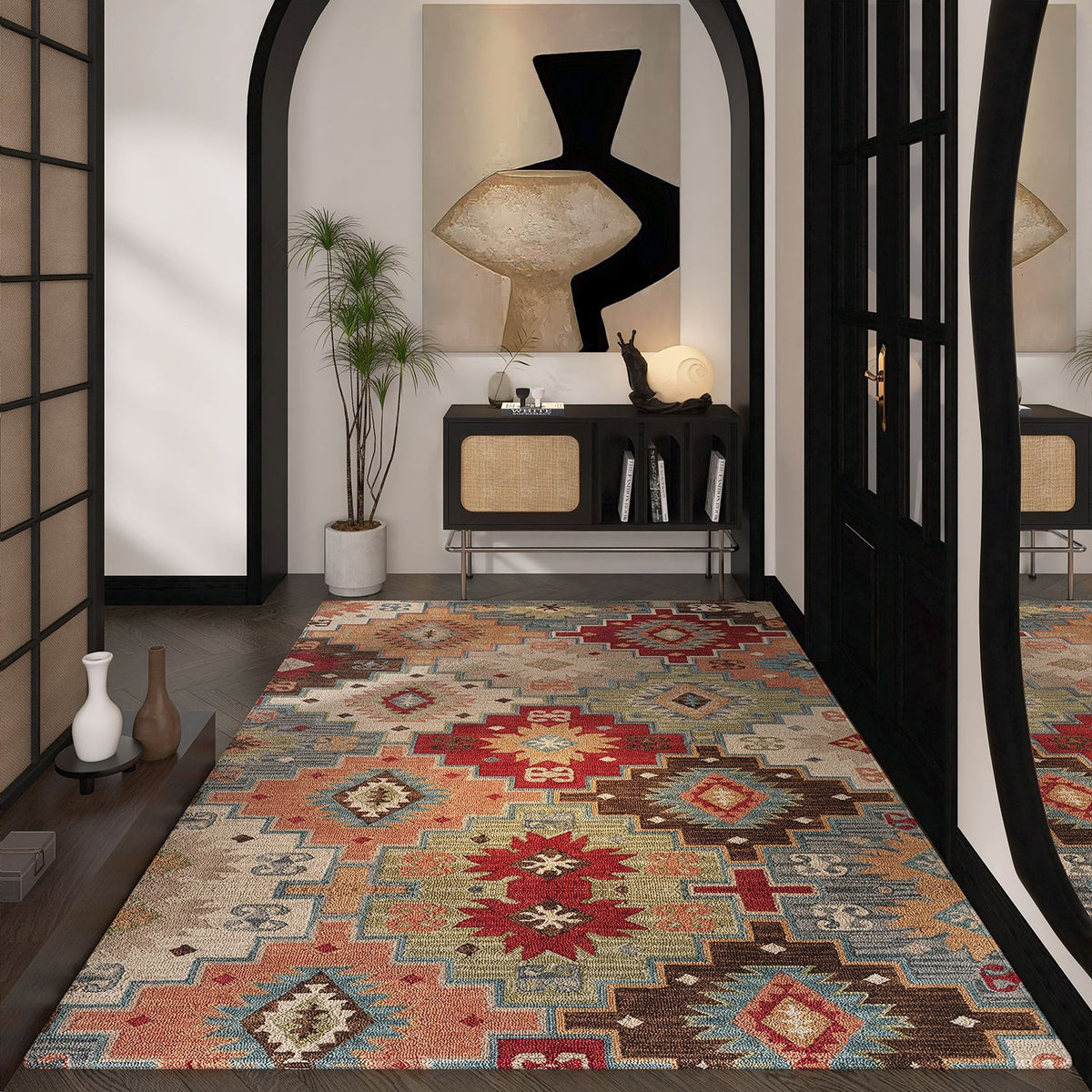 Geometrisches Muster Bereichsteppich