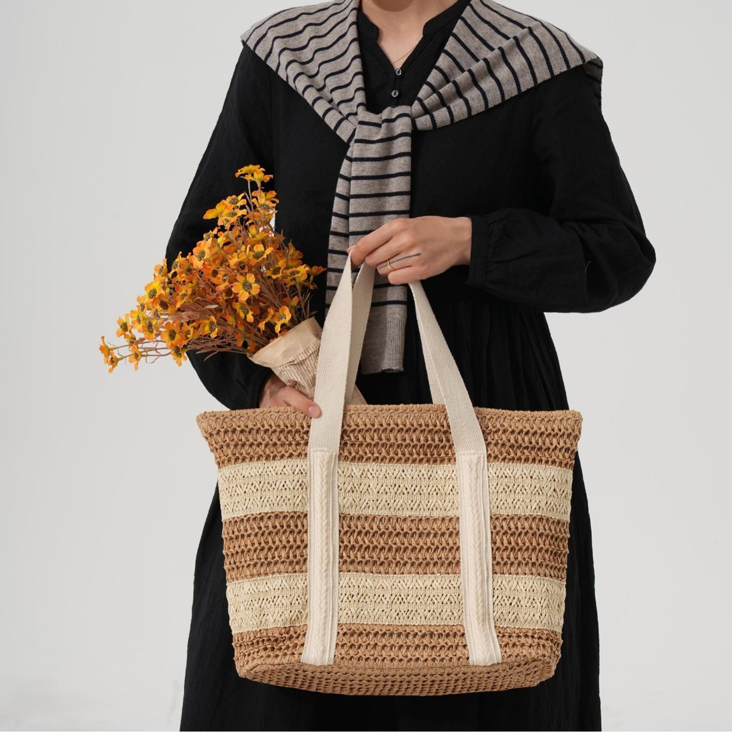 Strandtasche Aus Nachhaltigem Naturmaterial mit Strukturiertem Design Brehn