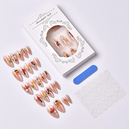 Herbst-inspiriertes Press-On Nagelkunstset 1790738370