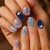 Ozean-inspiirertes künstlerisches Press-On-Nageldesign Brehn