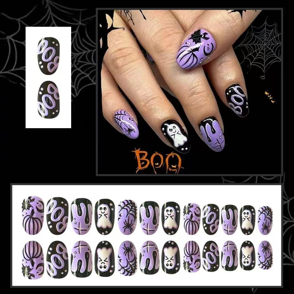 Halloween Kunstnagelset mit gruseligen Motiven Brehn