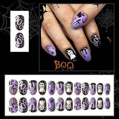 Halloween Kunstnagelset mit gruseligen Motiven Brehn