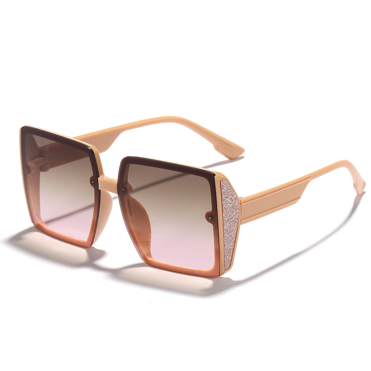 Damen oversized Sonnenbrille mit glänzendem Akzent Brehn