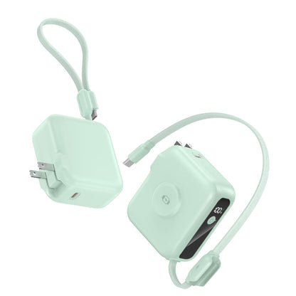 Kompaktes Ladegerät mit Integriertem Usb-C-Kabel und Digitalem Display Brehn