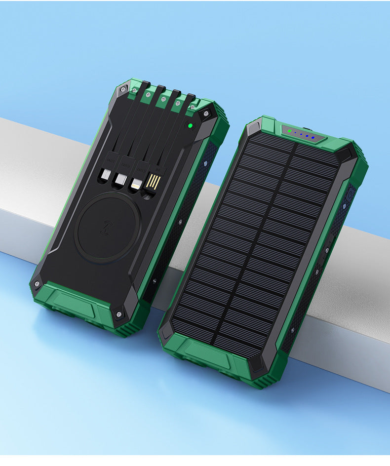 Hochleistungs-Solar-Powerbank mit Multifunktionalem Kabel Brehn
