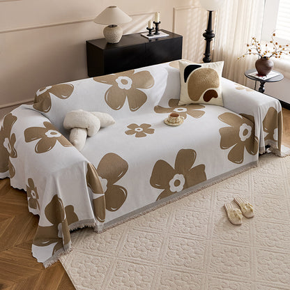 Blumengemusterte Sofa-Wurfdecke