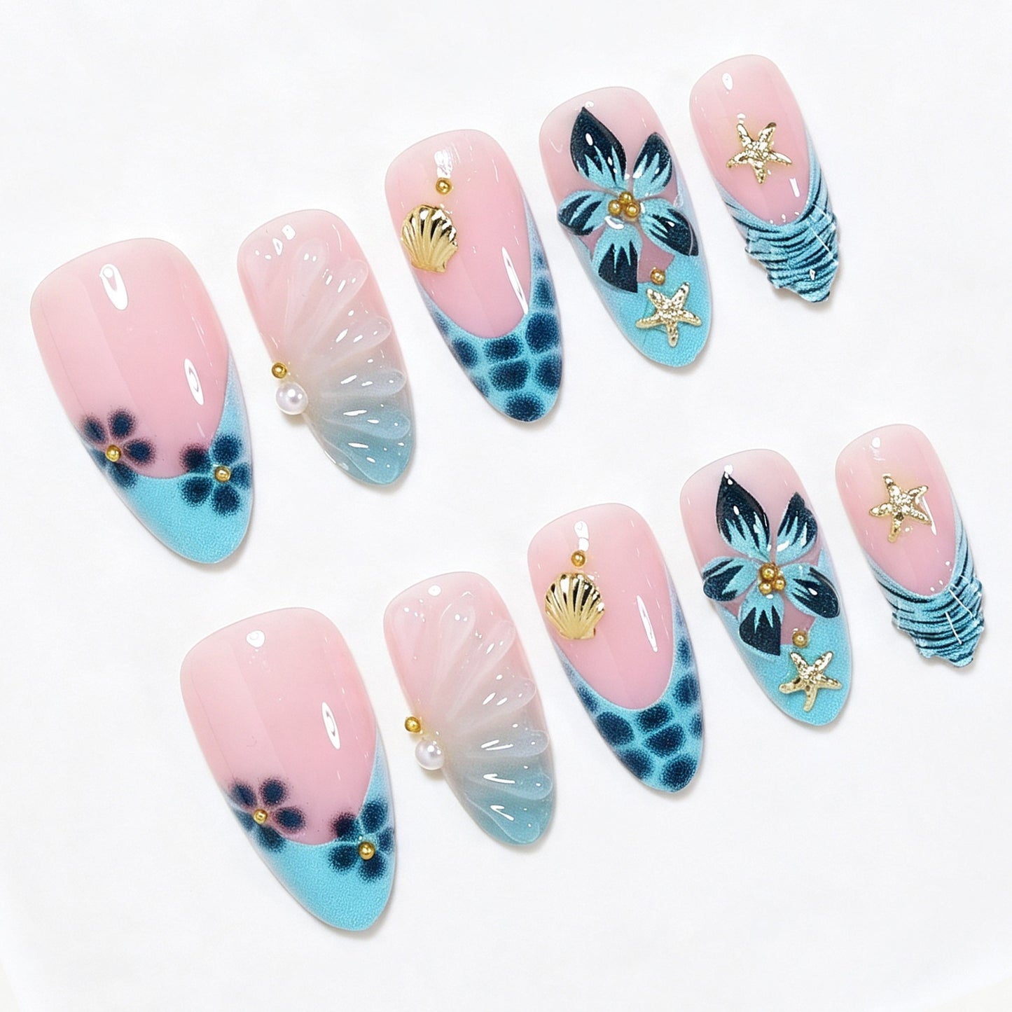 Künstlerische lange Acryl-Nagelspitzen Brehn