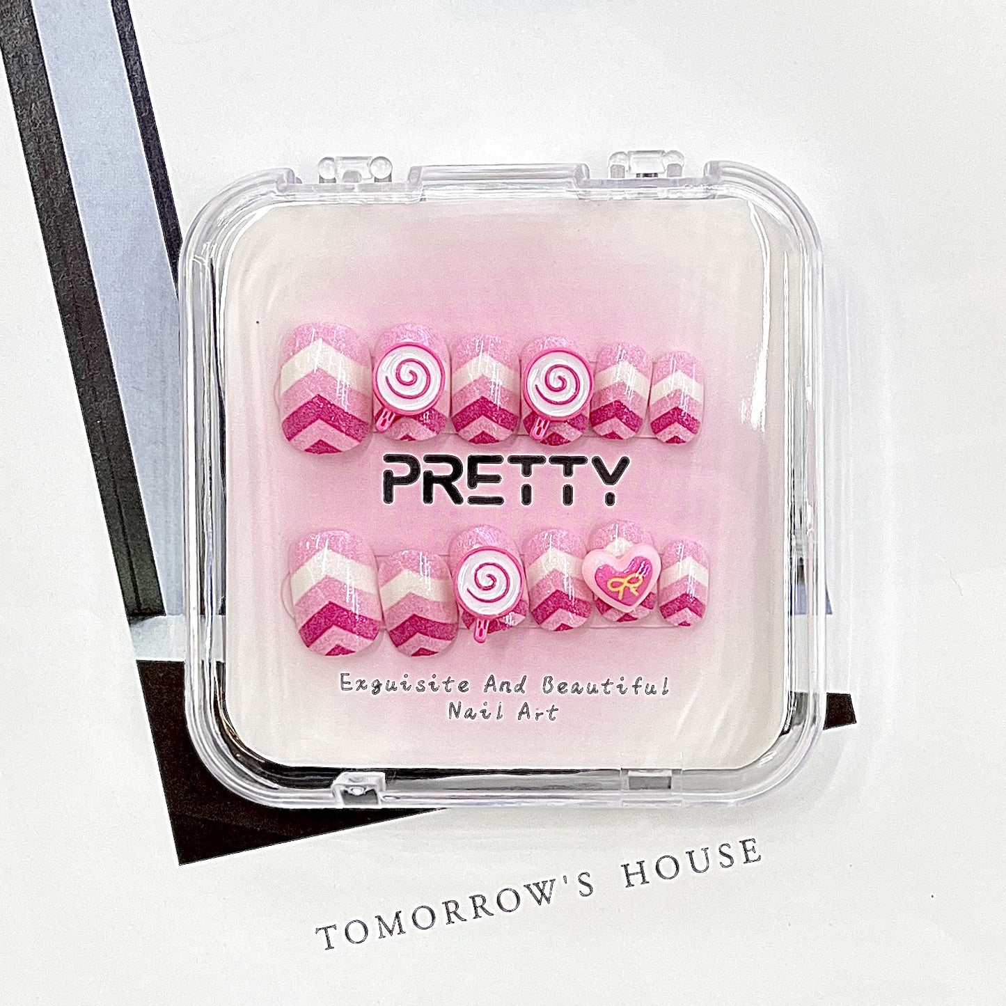 Dekoratives Press-On Nagelset Brehn