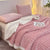 Luxuriöse Plüsch Streifen Fleece Decke