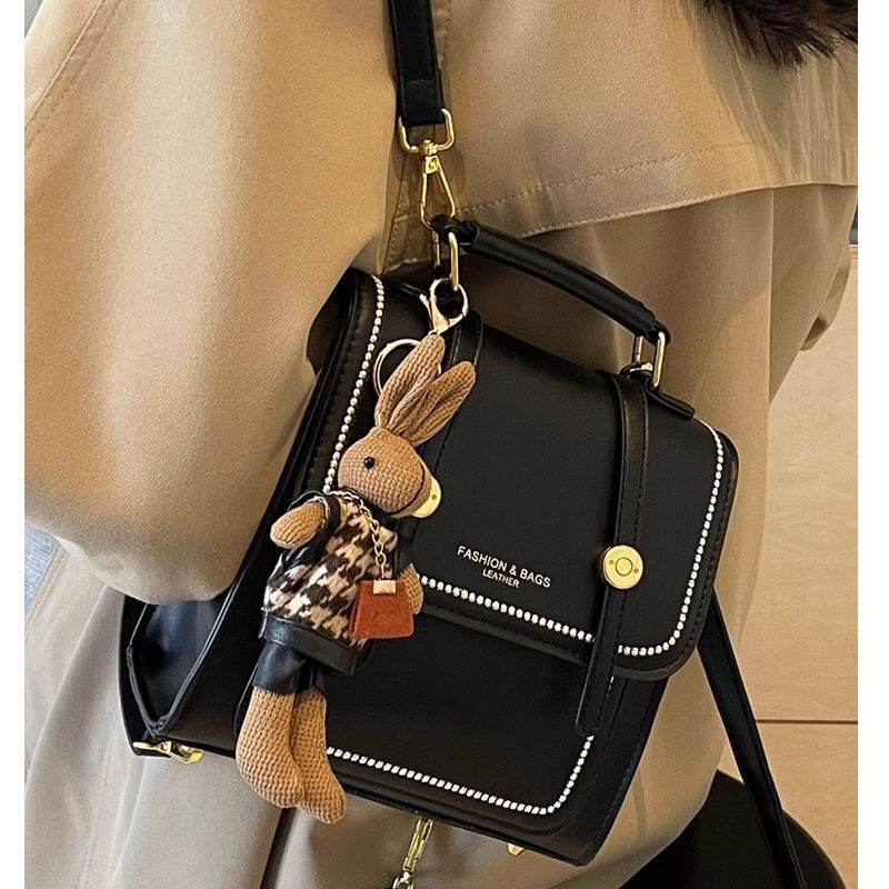 Vintage-inspirierte strukturierte Satchel-Tasche Brehn