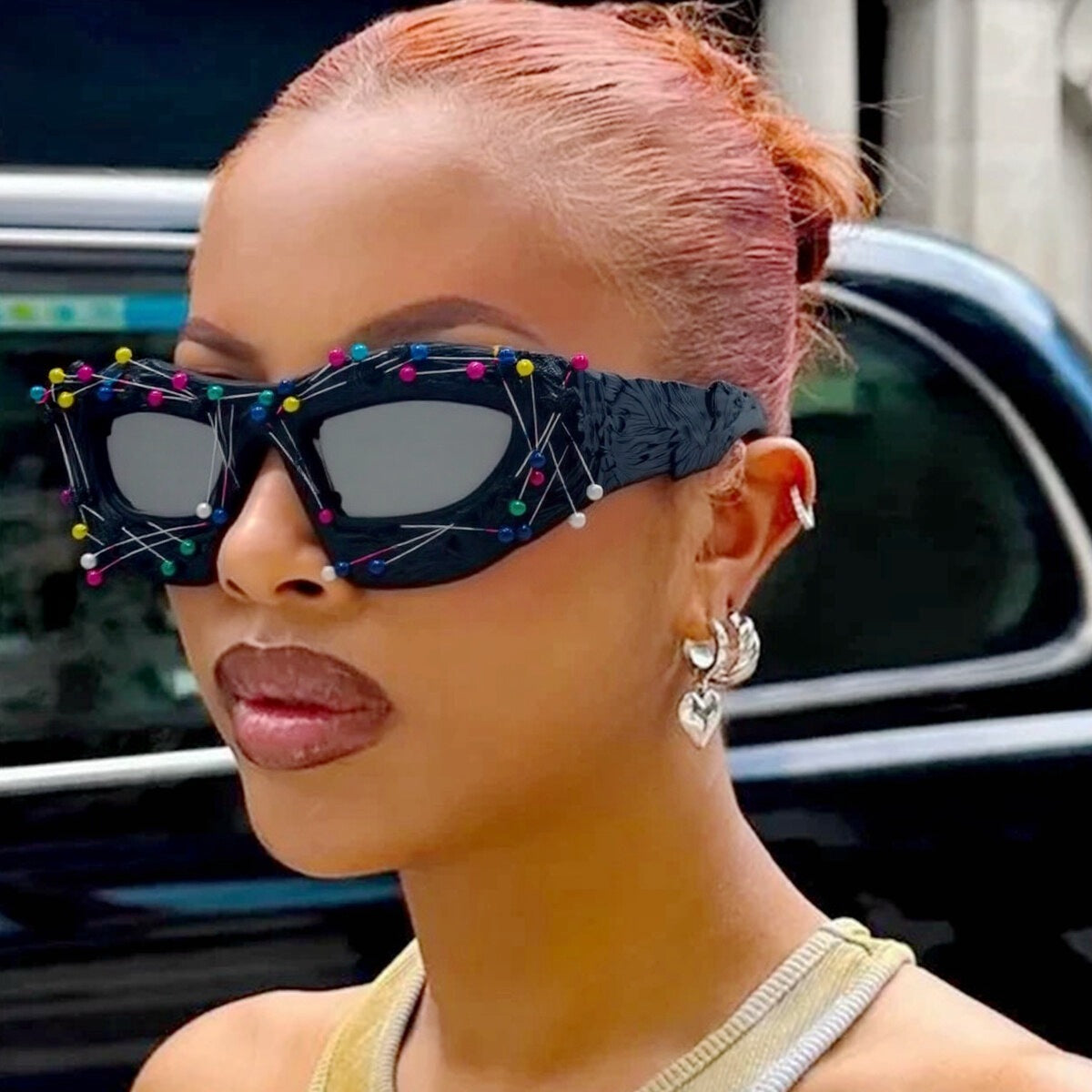 Damen Kreative Design-Sonnenbrille mit innovativem Akzent Brehn